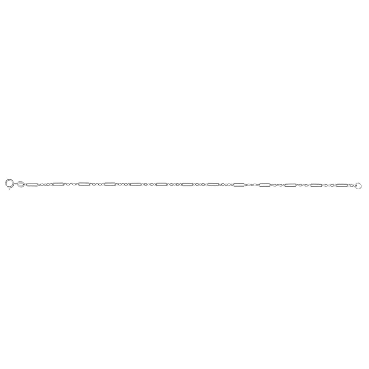 Mixed Length Link 9ct White Gold Bracelet - Michael Jones Jeweller