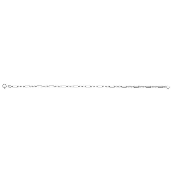 Mixed Length Link 9ct White Gold Bracelet
