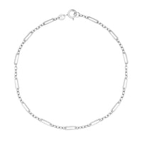 Mixed Length Link 9ct White Gold Bracelet