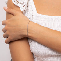 Mixed Length Link 9ct White Gold Bracelet - Michael Jones Jeweller