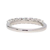 Emerald and Diamond 18ct Yellow Gold Half Eternity Ring - Michael Jones Jeweller