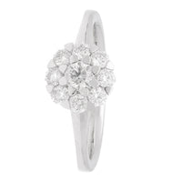 Diamond 0.61ct 18ct White Gold Flower Cluster Ring - Michael Jones Jeweller