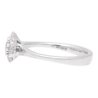 Diamond 0.61ct 18ct White Gold Flower Cluster Ring - Michael Jones Jeweller