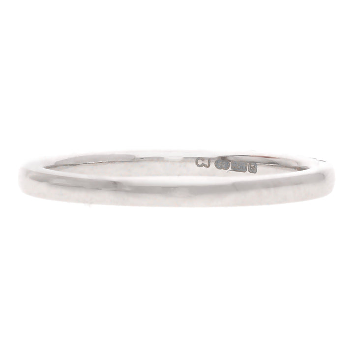 Ruby and Diamond 18ct White Gold Half Eternity Ring (O)