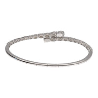 Lab Grown Diamond 4.14ct 18ct White Gold Flexible Bangle