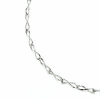 Elongated Infinity Link 9ct White Gold Necklace - Michael Jones Jeweller