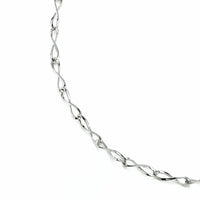 Elongated Infinity Link 9ct White Gold Necklace - Michael Jones Jeweller