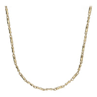 Concave Bar Link 9ct Yellow Gold Necklace - Michael Jones Jeweller