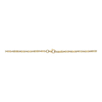 Concave Bar Link 9ct Yellow Gold Necklace