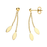 Marquise Chain 9ct Yellow Gold Drop Earrings - Michael Jones Jeweller