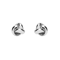 Three Strand Knot 9ct White Gold Stud Earrings