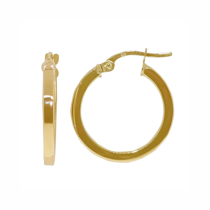 15mm 9ct Yellow Gold Hoop Earrings