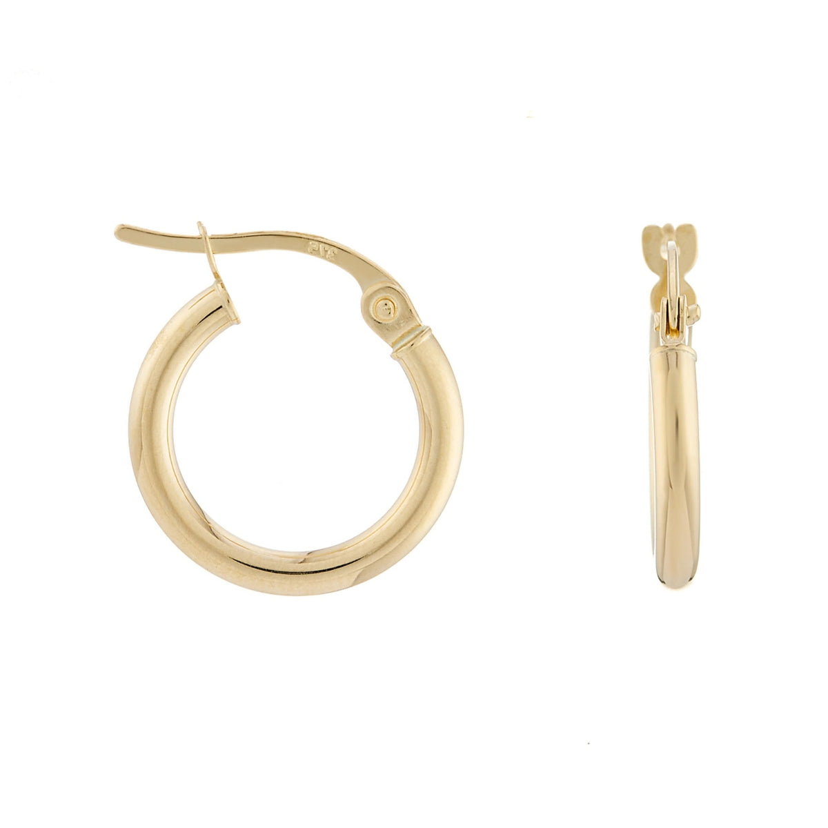 Polished 9ct Yellow Gold Hoop Earrings - Michael Jones Jeweller