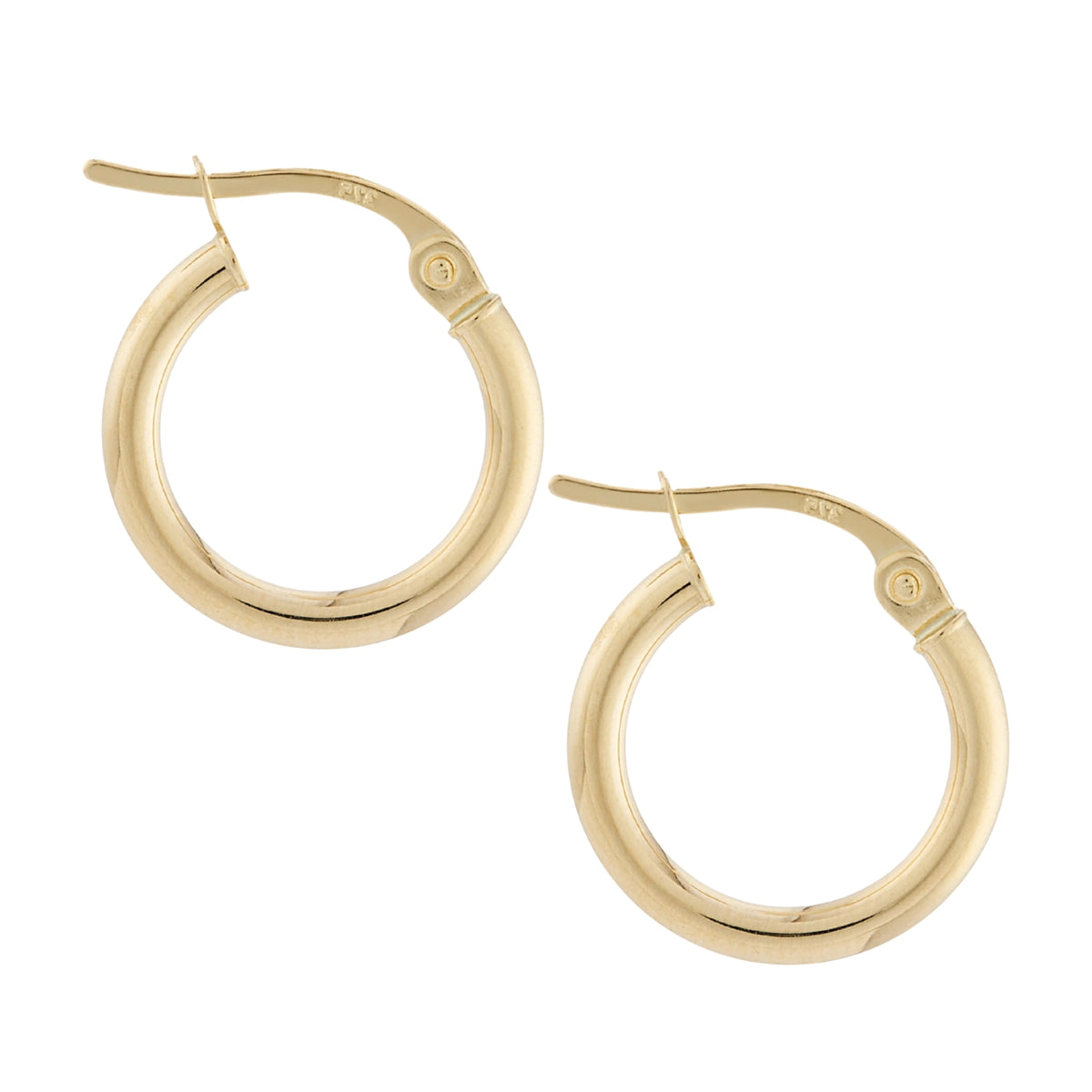 Polished 9ct Yellow Gold Hoop Earrings - Michael Jones Jeweller