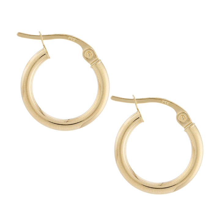 Polished 9ct Yellow Gold Hoop Earrings