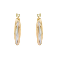 Triple Strand 9ct Gold Hoop Earrings
