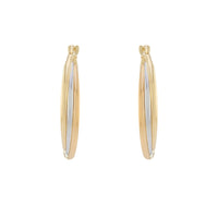 Triple Strand 9ct Gold Hoop Earrings