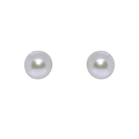 White Freshwater Pearl 9ct Yellow Gold Stud Earrings - Michael Jones Jeweller