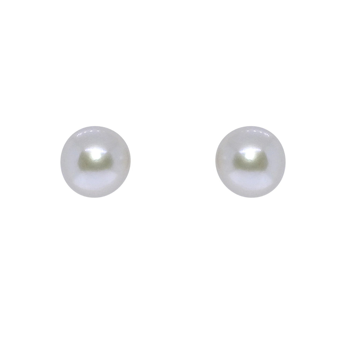 White Freshwater Pearl 9ct Yellow Gold Stud Earrings - Michael Jones Jeweller