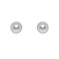 White Freshwater Pearl 9ct Yellow Gold Stud Earrings