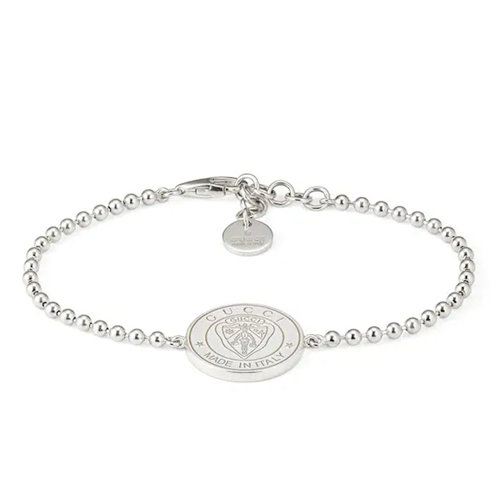 Gucci Jewellery Crest Silver Pendant Bracelet - Michael Jones Jeweller