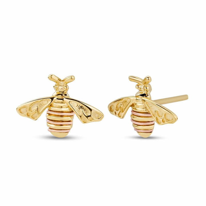Clogau Nature's Wonder 9ct Solid Gold Honey Bee Stud Earrings GHBE836