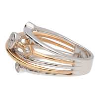 Diamond Multi-Strand 18ct Rose and White Gold Ring - Michael Jones Jeweller