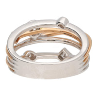 Diamond Multi-Strand 18ct Rose and White Gold Ring - Michael Jones Jeweller