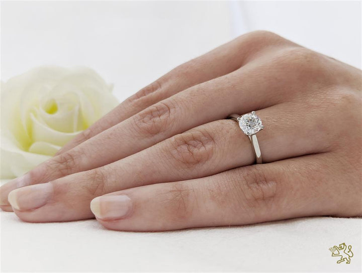Aura Laboratory Grown 1.69ct Round Brilliant Cut Platinum Solitaire Ring