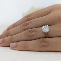 Classic Solitaire 3.02ct E VS1 Laboratory Grown Diamond Yellow Gold/Platinum Ring