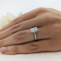 Classic Radiant Solitaire 2.11ct E VS1 Laboratory Grown Diamond Platinum Ring
