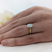 Classic Oval Solitaire 1.50ct E VS1 Laboratory Grown Diamond Yellow Gold/Platinum Ring