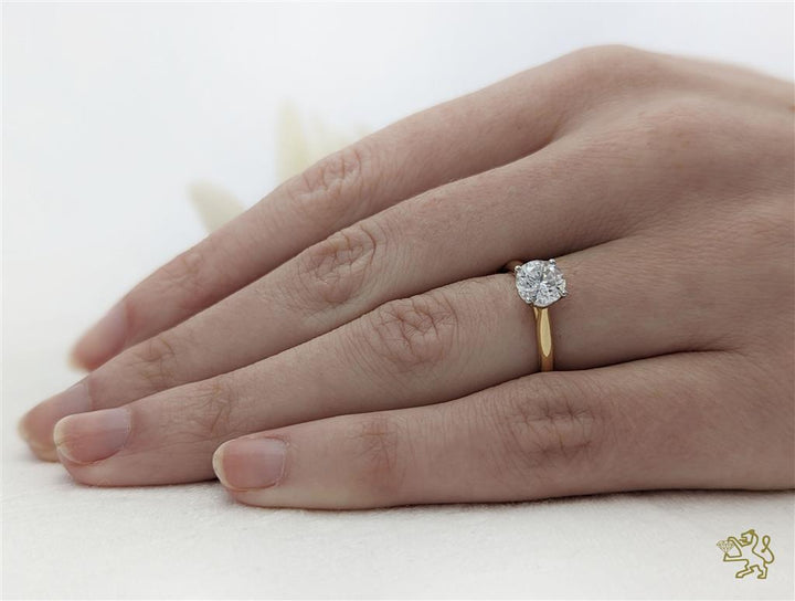 Classic Solitaire 1.500ct D VS1 Laboratory Grown Diamond Yellow Gold/Platinum Ring
