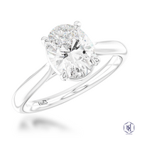 Classic Oval Solitaire 2.00ct E VS1 Laboratory Grown Diamond Platinum Ring