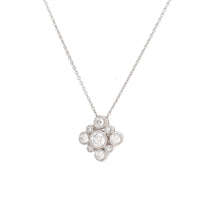 Diamond 0.70ct 18ct White Gold Cluster Necklace