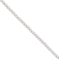 Diamond 2.86ct Three Row 18ct White Gold Bracelet