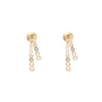 Diamond 2.70ct Graduated 18ct Yellow Gold Front and Back Drop Earrings