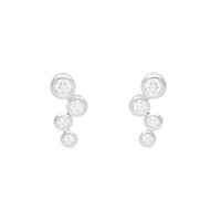 Diamond 0.85ct Graduated 18ct White Gold Bubble Stud Earrings