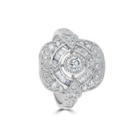 Diamond Cluster Platinum Ring - Michael Jones Jeweller