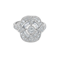 Diamond Cluster Platinum Ring - Michael Jones Jeweller