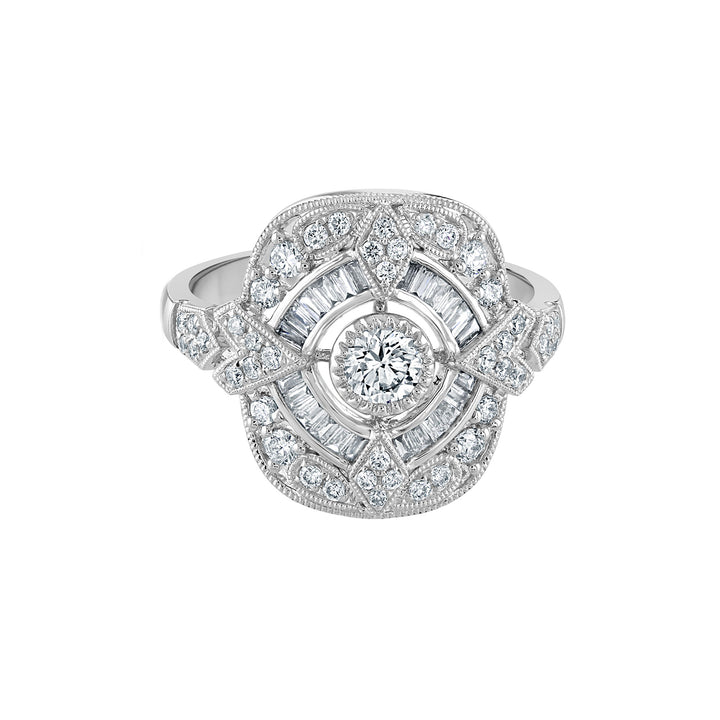 Diamond Cluster Platinum Ring - Michael Jones Jeweller