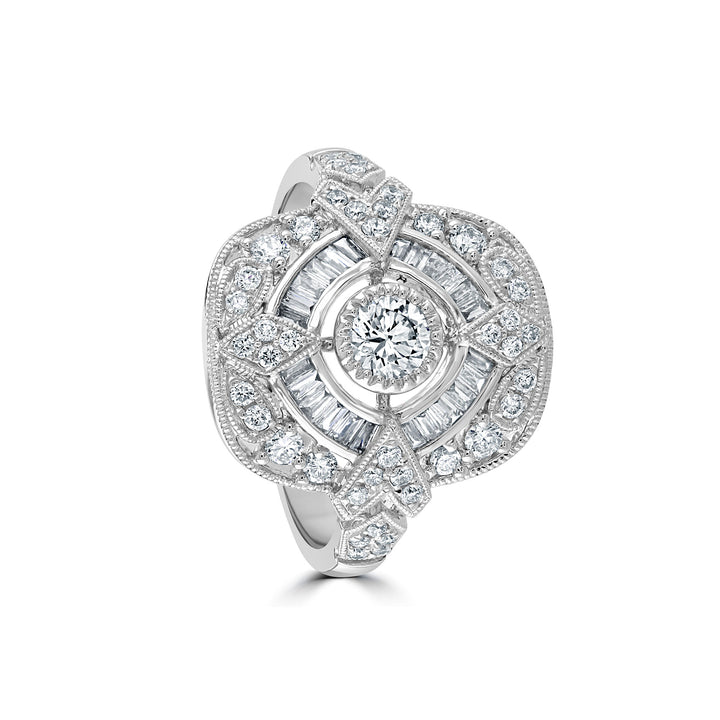 Diamond Cluster Platinum Ring - Michael Jones Jeweller