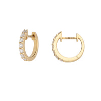 Diamond Set .35ct 18ct Yellow Gold Hoop Earrings