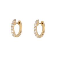 Diamond Set .35ct 18ct Yellow Gold Hoop Earrings