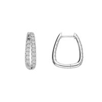 Diamond 0.48ct 18ct White Gold Huggy Earrings - Michael Jones Jeweller