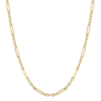 Mixed Link 9ct Yellow Gold Necklace