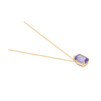 Tanzanite and Diamond 18ct Yellow Gold Pendant - Michael Jones Jeweller