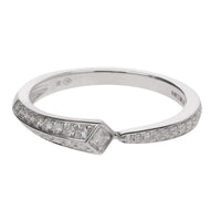 Diamond 0.21ct 18ct White Gold Tapered Kite Profile Ring - Michael Jones Jeweller
