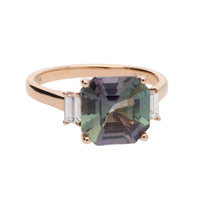 Bicolour Tanzanite and Diamond 18ct Rose Gold Ring - Michael Jones Jeweller