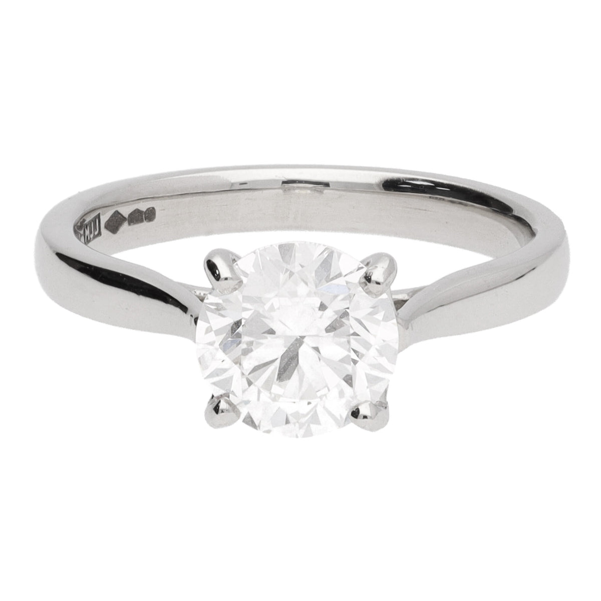 Diamond 1.51ct E SI1 Platinum Single Stone Ring - Michael Jones Jeweller